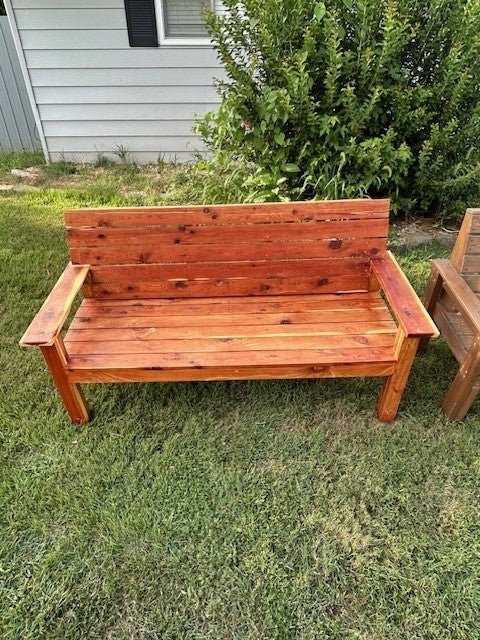 Cedar Bench - Dave Davis Woodworking