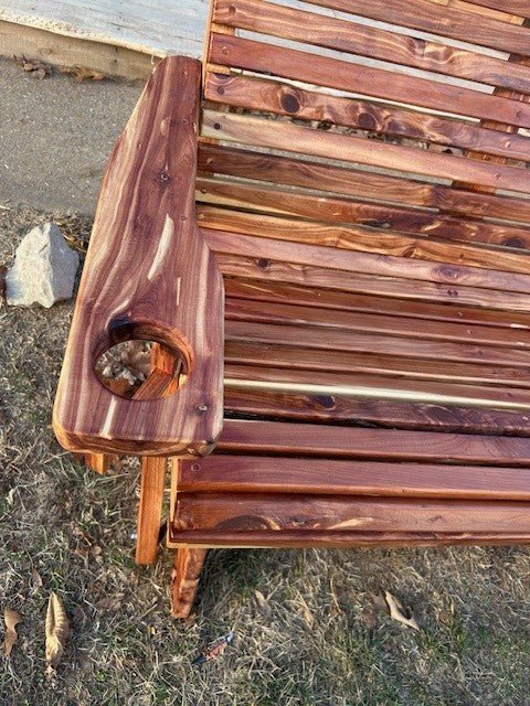 Glider Swing Bench with Cup Holders - Dave Davis Woodworking