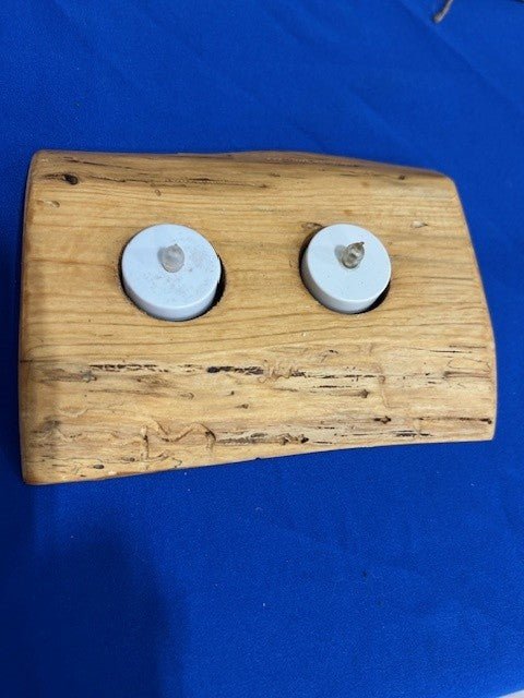 Slab 2 Tea Light Holder - Live Edge - Dave Davis Woodworking